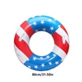 thumbnail image 3 of CaiYueKe USA Flag Pool Float America Flag Inflatable Ring Pool Float Patriotic Round Swim Tube for Beach Lake Ocean Water Sports Summer Swimming Fun for Adults, 3 of 7