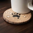 thumbnail image 4 of Juego de tapa de taza de canoa de oso de madera con tapa de tocón de árbol para decoración del hogar y organizador de objetos pequeños, marrón, 19.5 x 12.5 cm, 4 of 8