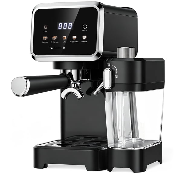 Joreek 1350W Espresso Machine with Color Touchscreen, 20 Bar Cappuccino Latte Machines with Automatic Milk Frother, Dual Boiler Espresso Maker for Home