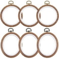 thumbnail image 6 of 6pcs 2 styles Plastic Cross Stitch Embroidery Hoops Imitation Wood Sewing Tools Accessory Ring & Oval BurlyWood 121~129.5x92~102.5x8.5~9mm 3pcs/style, 6 of 9