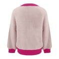 thumbnail image 4 of Lovskoo 2024 Sweaters for Women Trendy Casual Color Retro Knitting Long Sleeve Round Neck Sweater Pink, 4 of 8