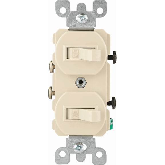 Leviton 15A Duplex Receptacle in Ivory — UL Listed for US Residential Electrical Code Compliance, Drop-in NEC-Standard Wiring