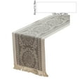 thumbnail image 3 of Btomtd Vintage Table Runner for Home Decor, Dining Table Cloth with Heat Insulation, Bohemian Style Linen Tea Table Runners and Cover, 47"x12", Gray-A, 3 of 6