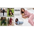thumbnail image 6 of UVN Pajama Sets for Women Waffle Knit Lounge Sets Long Sleeve Henley Shirts and Long Pants Sleepwear 2 Piece Pjs Soft Comfy Loungewear with Pockets, 6 of 8