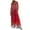 Watermelon Red, variant on Women's Christmas Print Wide-Leg Strapless Tank Jumpsuit, Casual Style with Pockets, Dark Red, Size L