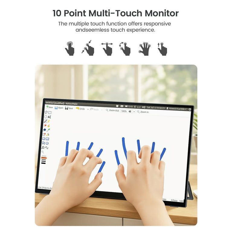 UPERFECT E6 Pro, 18.5'' FHD Lightweight Portable Touch Gaming