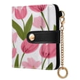 thumbnail image 2 of Small Wallet For Women Bifold Leather Pocket Coin Credit Card Holder With RFID Blocking Tulip Pattern, 2 of 6
