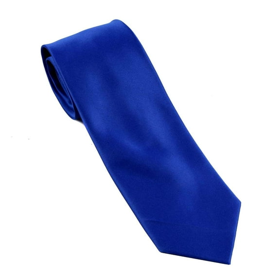 BuyYourTies - Mens Solid Neck Tie - Royal