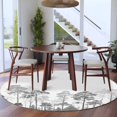 thumbnail image 3 of Round Rugs 7Ft, Watercolor Gray Round Area Rug Washable Indoor Throw Carpet, Botanical Pine Tree Large Non Slip Circle Rug for Dining Room Playroom Home Decor Aesthetic, 3 of 8