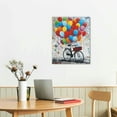 thumbnail image 3 of COMIO Inspirational Wall Art for Girls: "Never Stop Dreaming" Balloon Girl Riding Bicycle Painting Framed Motivational Poster Pitures Gifts for Women Office Teen Kids Bedroom Bathroom Decor, 3 of 5