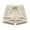 Beige-04, variant on Women's Quick Dry Athletic Shorts, High Waisted Running Shorts with Zipper Pockets and Drawstring, Soft Stretch Bottoms