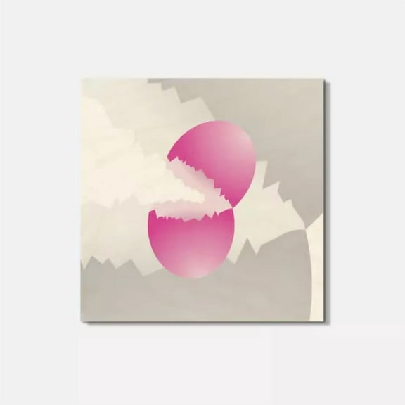 Opened Easter Egg 4'' X 4'' Square Wooden Coaster