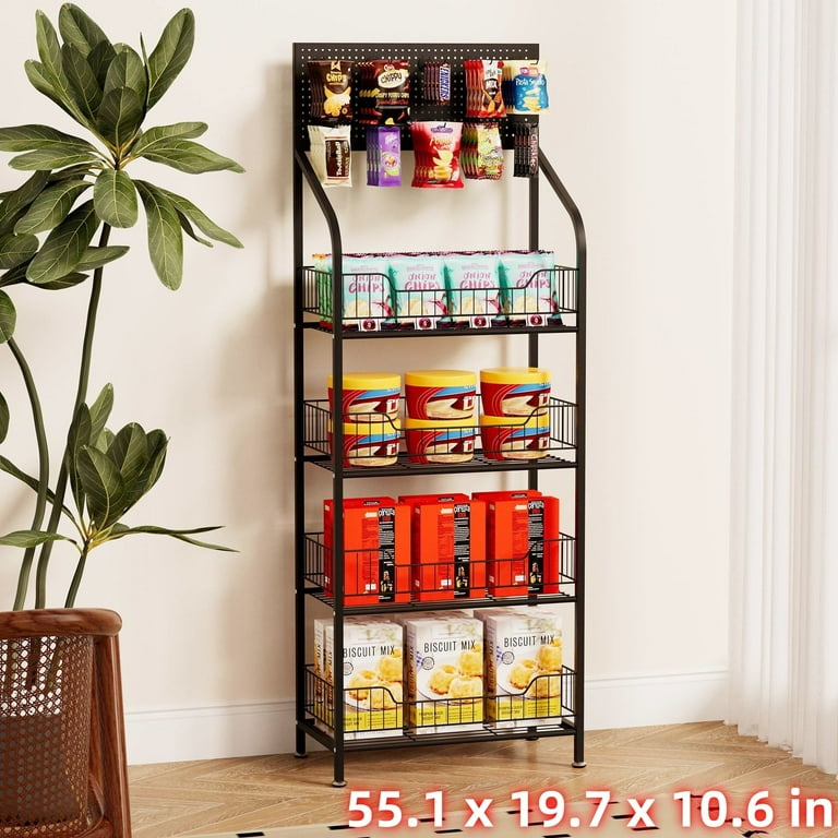 Ymokee 4 Tier Retail Display Rack Stand Metal Wire Snack Candy