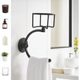 thumbnail image 5 of ABPETE C-Shaped Towel Ring with Top Storage Basket Unique Space Saving Wall Mount Holder for Towels, Candles, Plants & Toiletries, Decorative Metal Accent for Bathroom or Kitchen, 5 of 17