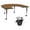 Brown, variant on Flash Furniture Wren Mobile 60''W x 66''L Horseshoe Oak Thermal Laminate Activity Table - Height Adjustable Short Legs