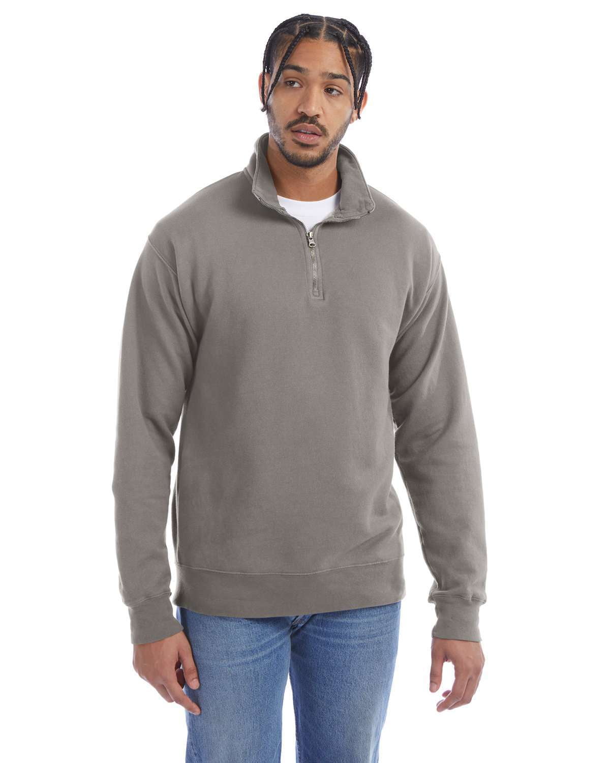 ComfortWash by Hanes GDH425 Garment-Dyed Quarter-Zip Sweatshirt