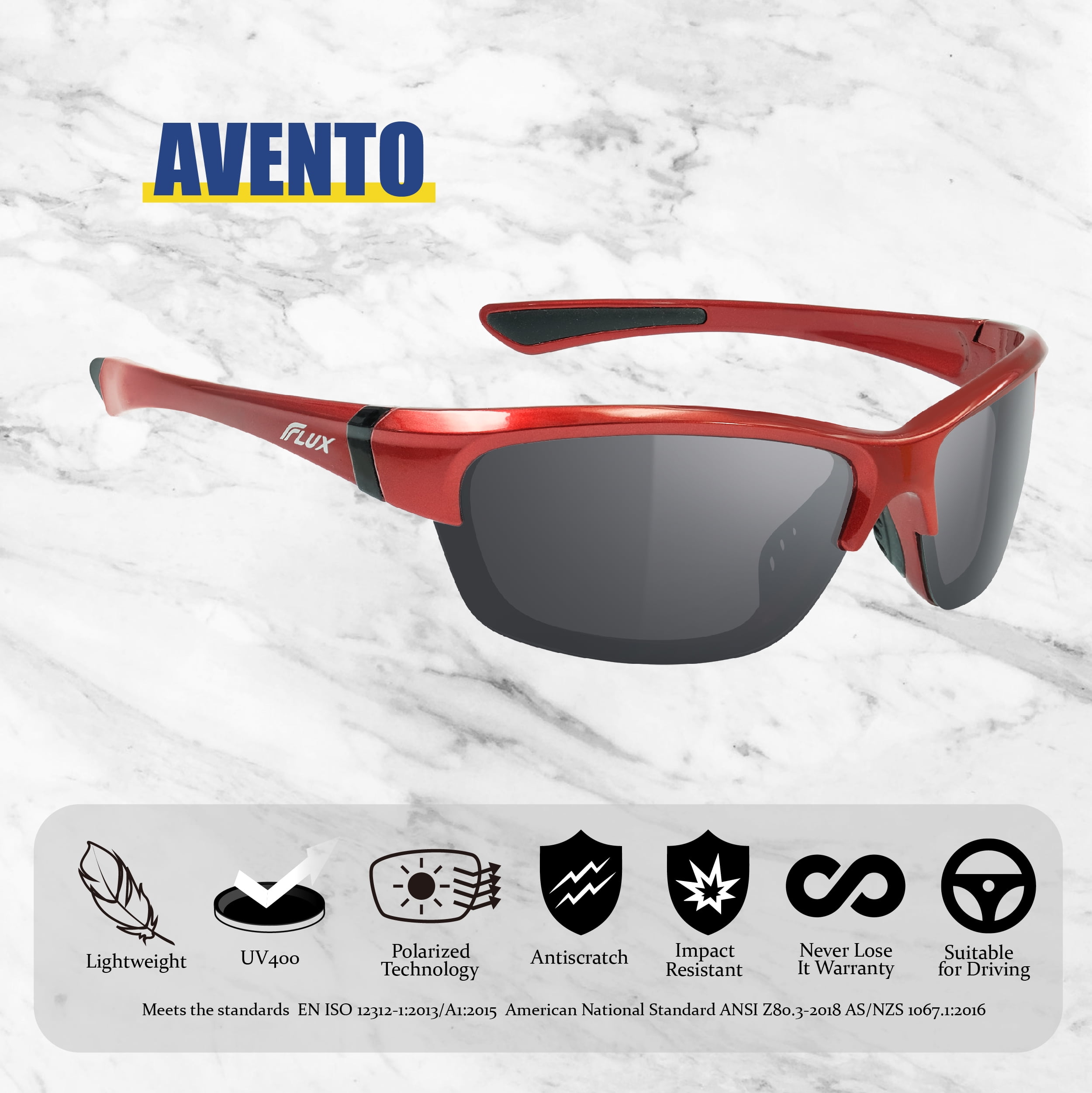 Flux Avento Polarized Sports Sunglasses for Men & Women