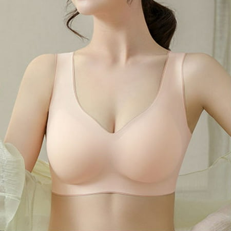 

uikmnh Bras for Women Womens Seamless Lingerie Push Up No Steel Ring Sports Buckle Bra