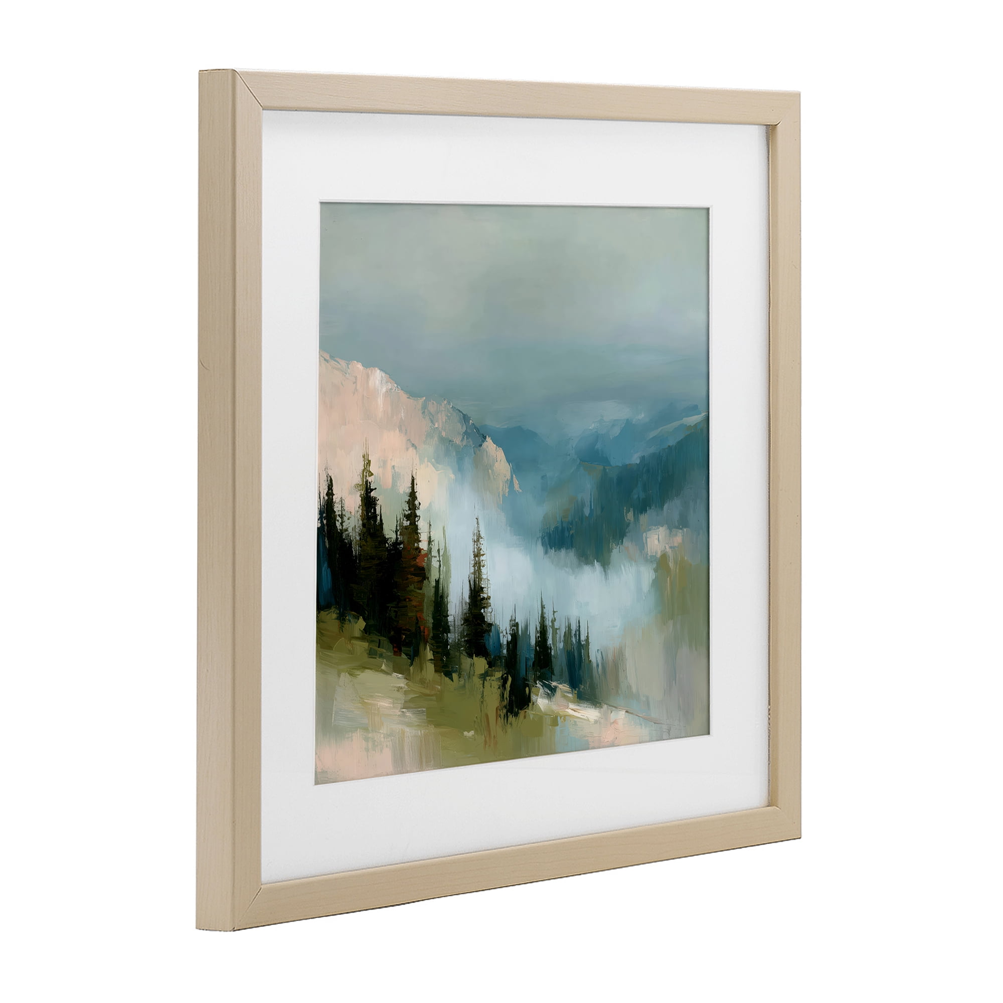 Stupell Industries Mountain Forest Impression Birch Framed Print Under Glass, design by Kim Curinga