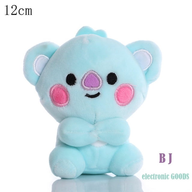 Kpop bts bt21 12cm cartoon soft toy chimmy cookie koya mang rj shake tata soft toy bt21 doll breloczek prezent Gao Jiahui unisex