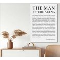 thumbnail image 3 of Inspirational Office Canvas Wall Art Inspiring Motivational Quotes the Man in the Arena Positive Speech Picture Wall Decor Poster Print Artwork for Bedroom Men Dorm Classroom Home Decoration, 3 of 3
