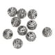 thumbnail image 4 of 10 cuentas espaciadoras redondas con patrón grabado de plata antigua, cuentas sueltas redondas huecas para hacer joyas DIY, 4 of 14