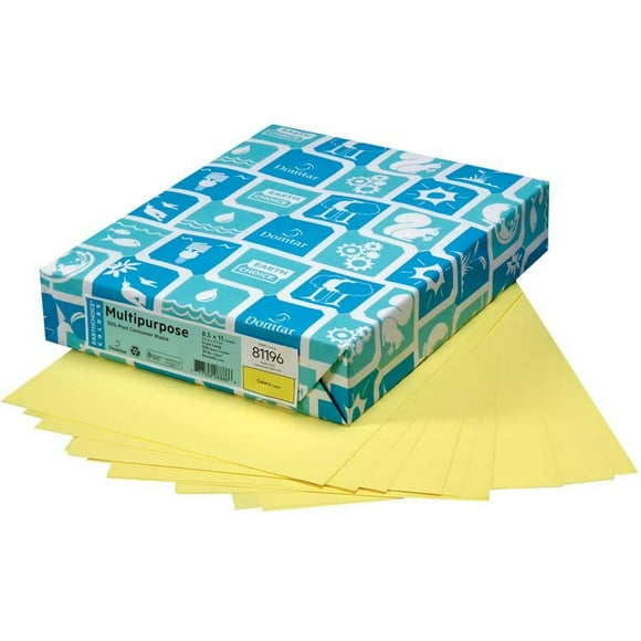 Domtar 81088 Lettermark Papier Coloré Polyvalent Format Légal - 8-1/2 x 14 Canari (Lot de 500)