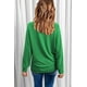 thumbnail image 1 of ABPHQTO Sudadera de mujer con manga raglán y cuello redondo en color verde liso, 1 of 5