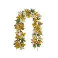thumbnail image 2 of Solive Multicolor Artificial Maple Leaf Garland Wall Hanging Vines For Halloween Thanksgiving Party Fireplace Decorations Outdoor Garden Home Decor 5.7Ft, 2 of 6