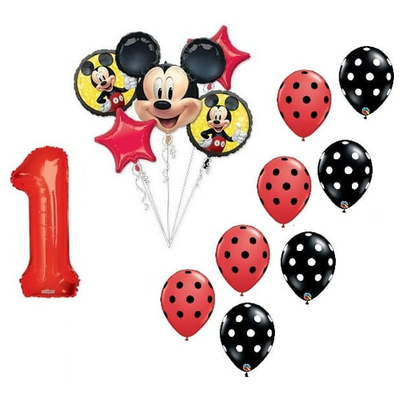 Mickey Mouse 1st Birthday Party Balloon 14 Piece Set