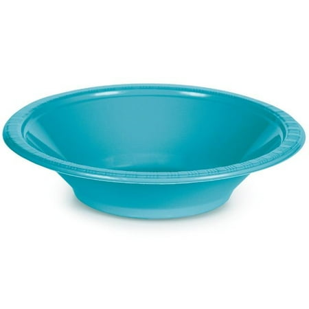Touch of Color Plastic Bowl, 12 Oz, Bermuda Blue, 20 Ct