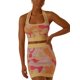 thumbnail image 2 of VISgogo - Conjunto de 2 piezas de punto para mujer, color de contraste/estampado floral, camisetas sin mangas con cuello halter y minifaldas VISgogo  moda, 2 of 9