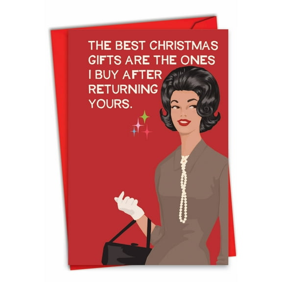 1 Funny Christmas Card with Envelope - Returned Gifts C2928XSG