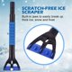 thumbnail image 3 of Car Snow Brush, 2 in 1 Ice Scraper and Snow Brush, Detachable Snow Scraper Snow Broom, Car Telescopic Ice Shovel, for Cars, Trucks, SUVs and RVs (Oran, 3 of 4
