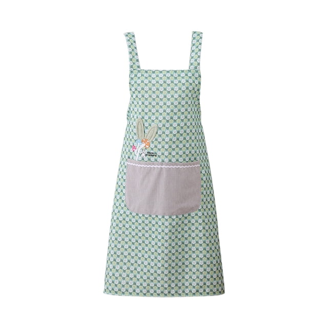 Tumotour Flower Print Polyester Apron Waterproof Oil Resistants Kitchen Apron For Cooking Baking Cleaning Adjustable Neck Strap