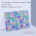 thumbnail image 3 of Yayeee Toggle Light Switch Wall Plate 2-Gang 4.56"x4.48" Decorative Outlet Cover, Neon Starfish Pattern, 3 of 7