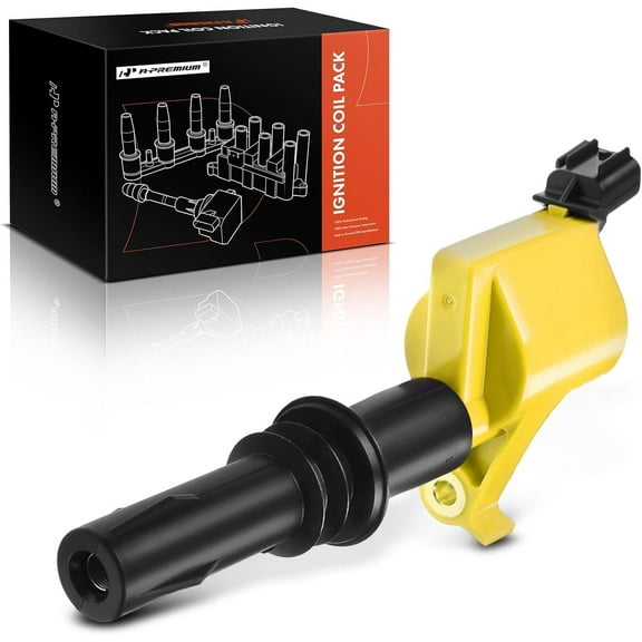 A-Premium Ignition Coil Pack (Yellow) FD508 Compatible with Ford F-150 F-250 F-350 Super Duty Explorer Expedition Lincoln Mercury 4.6L 5.4L