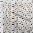 thumbnail image 3 of oneOone Polyester Spandex White Fabric Dog Sketch Sewing Craft Projects Fabric Prints By Yard 56 Inch Wide, 3 of 5