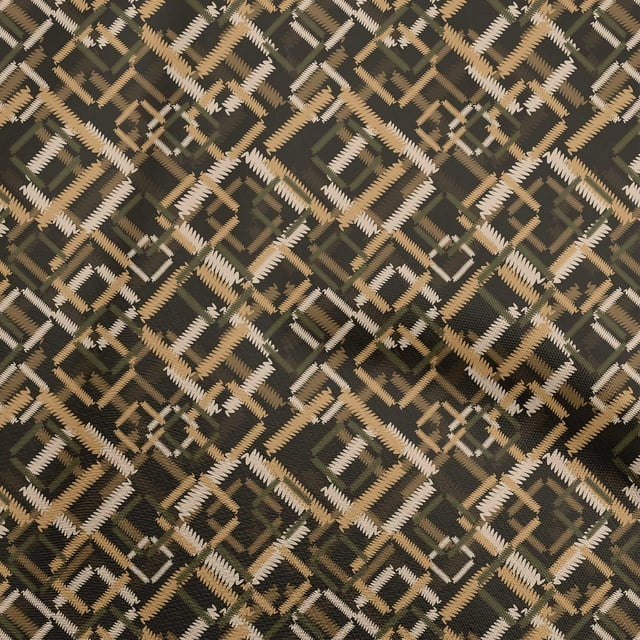 oneOone Cotton Cambric Brown Fabric Abstract Diy Clothing Quilting Fabric Print Fabric By Yard 56 Inch Wide