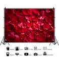 thumbnail image 2 of 8x6ft,Valentine's Day Backdrop,Valentine Photography Background,Red Rose Photo Backdrops for Party Decorations, 2 of 4