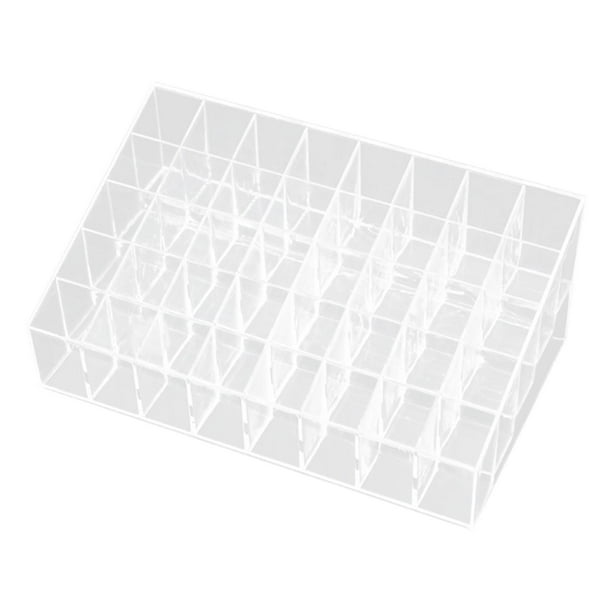 Caja de almacenamiento de cosméticos de acrílico, vitrina de cosméticos, organizador de brillo de labios, lápiz labial 40 rejillas