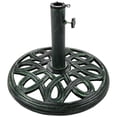 thumbnail image 1 of Sunnydaze Support de Base Rond pour Parasol de Patio/jardin en Fonte Décorative Robuste pour l'Extérieur - 17 Pouces - Vert, 1 of 6