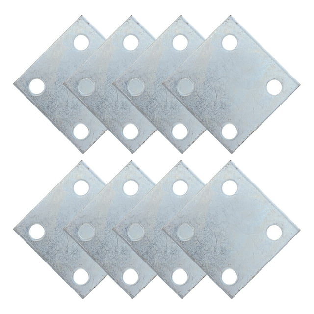 8 Pcs Support de Structure Soudable Plaque de Base Support de Structure Soudable Plaque en Acier avec Trous Plaque de Base pour Support de Structure Utilisation Industrielle Soudure sur Plancher Bride Feuille