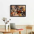 thumbnail image 2 of Nawypu  Framed Canvas Wall Art Composition VII, 1913 by Wassily Kandinsky Classic Abstract Famous Paintings Reproductions Canvas Wall Art for Home Decoration, 2 of 4