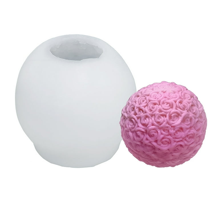 Rose Flower Ball Candle Mold-flower Sphere Candle Silicone Mold