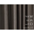 thumbnail image 4 of 3S Brother's Extra Long Room Darkening 108" Length Faux Velvet Light Brown Curtain Drapes - Hanging Back Tab 5-25 Feet Custom Made ( 1 Panel ) - Made in Turkey (52"Wx108"L), 4 of 5