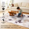 thumbnail image 4 of My Magic Carpet 3x5' Machine Washable Non-Slip Kitchen Entryway Area Rug, Lattice Geometric Neutral, 4 of 6