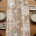 thumbnail image 5 of Table Runners 36 Inches Long Dress Scarves, Brown Coastal Farmhouse Kitchen/Dining Table Runner, Short Coffee Tablerunners, Summer Beach Nautical Starfish Coral Vintage 13x36 Inch, 5 of 9