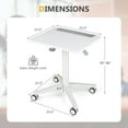 thumbnail image 3 of Costway Mobile Ordinateur Portable Chariot Pneumatique Réglable Debout Bureau Podium Porte-Gobelet, 3 of 10