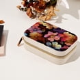 thumbnail image 7 of Flower Velvet Portable Jewelry Box with Removable Compartment - Ideal Bracelet Holder and Necklace Organizer - Gift, 7 of 7
